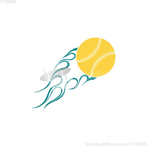 Image of Baseball fire ball icon