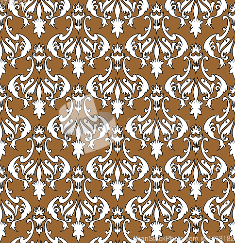 Image of Damask Seamless Outline Pattern