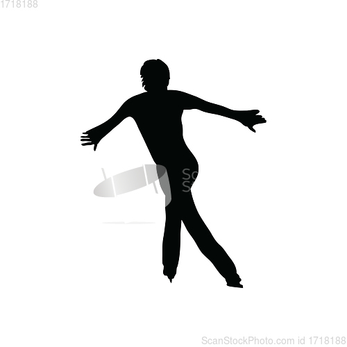 Image of Figure skate man silhouette