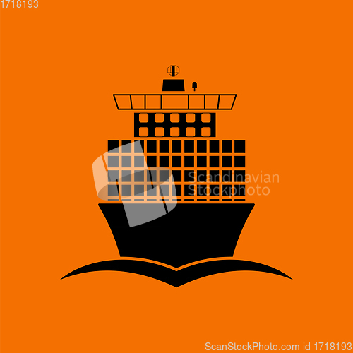 Image of Container ship icon front view