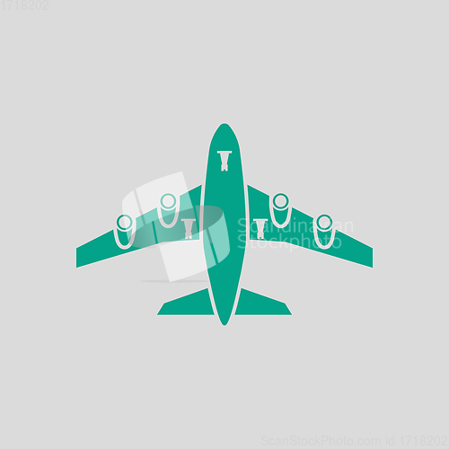 Image of Airplane Takeoff Icon Front View