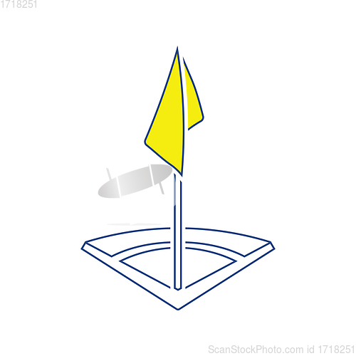 Image of Icon of football field corner flag 