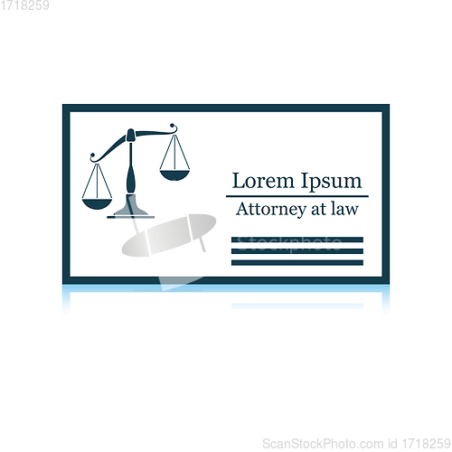 Image of Lawyer business card icon