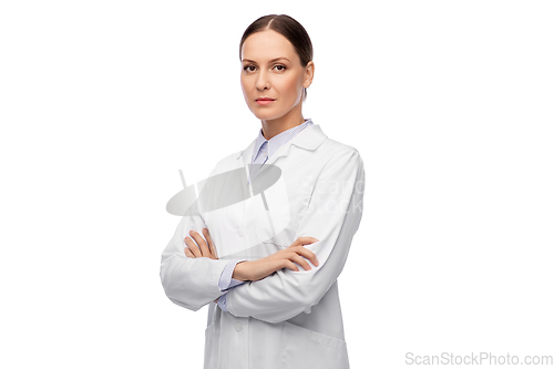 Image of female doctor in white coat