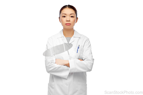 Image of asian female doctor with crossed arms