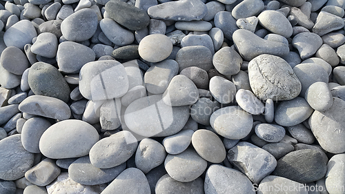 Image of Nature background from gray sea pebbles