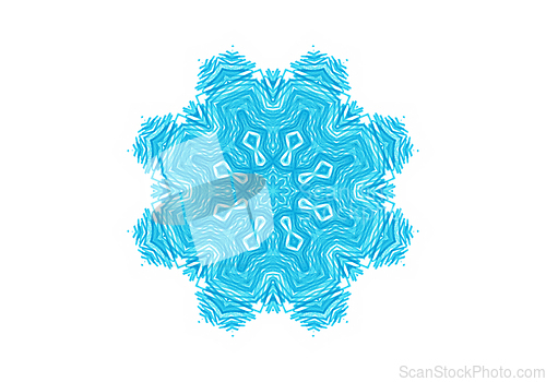 Image of Abstract turquoise shape like a snowflake