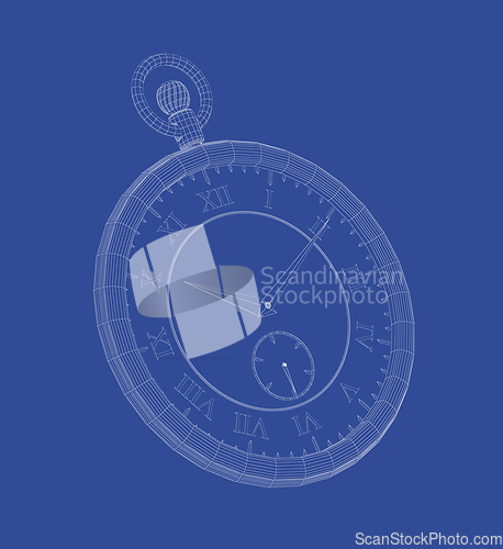 Image of 3D model of pocket watch
