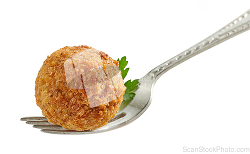 Image of fried falafel ball