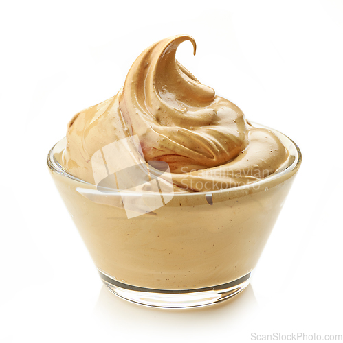 Image of whipped caramel and coffee mousse dessert