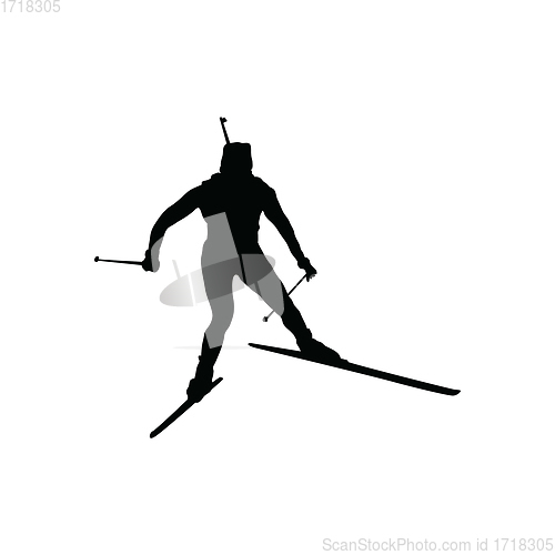 Image of Biathlon sportsman silhouette