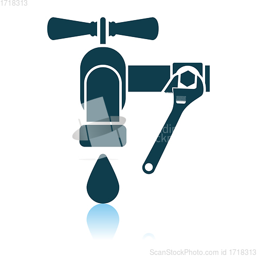 Image of Icon Of Wrench And Faucet