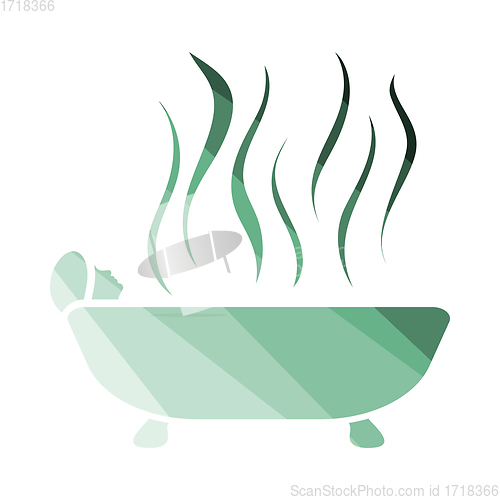Image of Woman Lying In Bathtub Icon