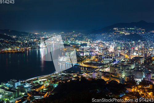 Image of Nagasaki skyline at night