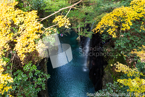 Image of Takachiho gorge at Miyazaki in autumn