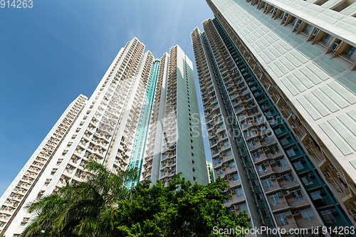 Image of High rise apartment building to the sky