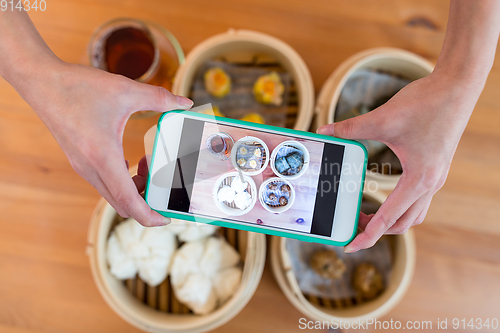 Image of Photo taking on chinese dim sum