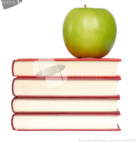 Image of Books and Apple