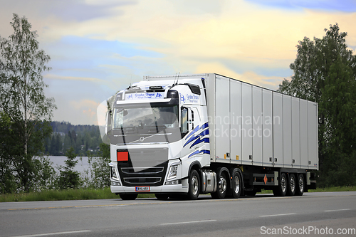 Image of Volvo FH Semi Trailer in Evening Light