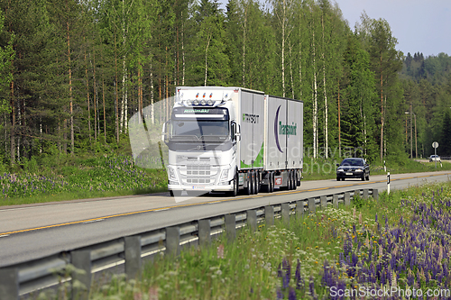 Image of Volvo Truck Road Transport in the Summer