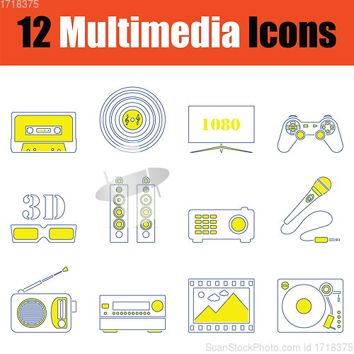 Image of Multimedia  icon set