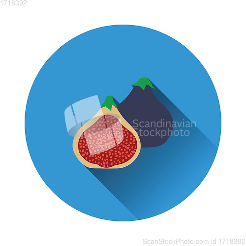 Image of Flat design icon of Fig fruit