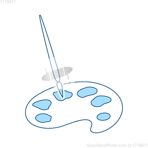 Image of School Palette With Brush Icon