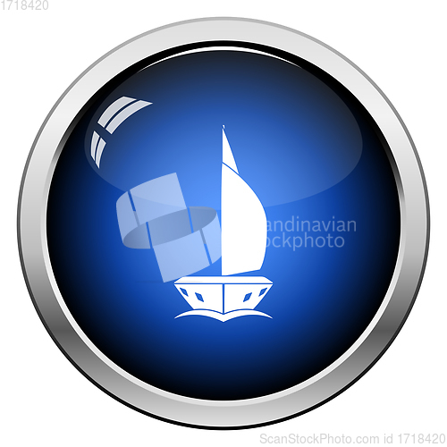 Image of Sail yacht icon front view
