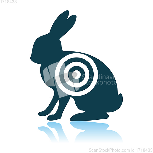 Image of Hare Silhouette With Target Icon