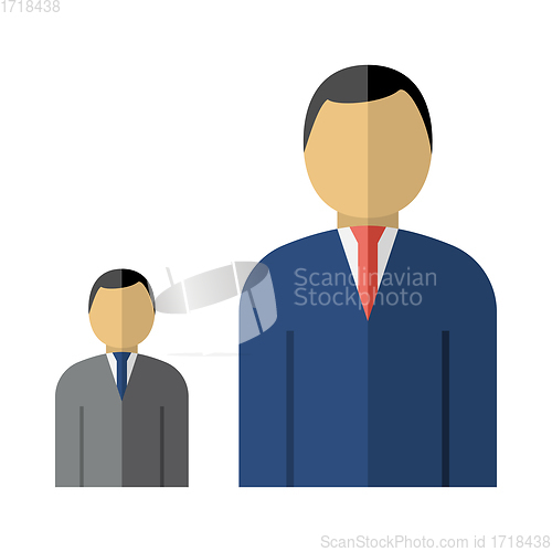 Image of Man Boss With Subordinate Icon