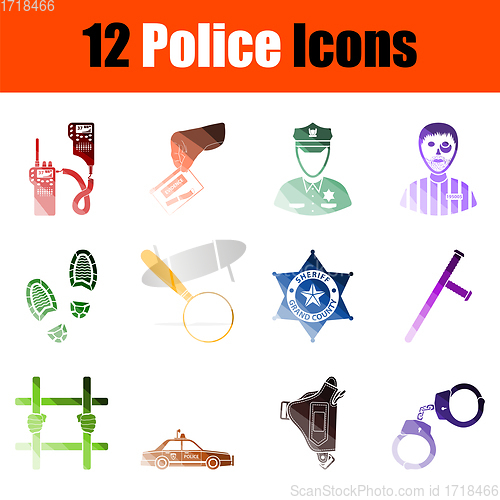 Image of Police Icon Set