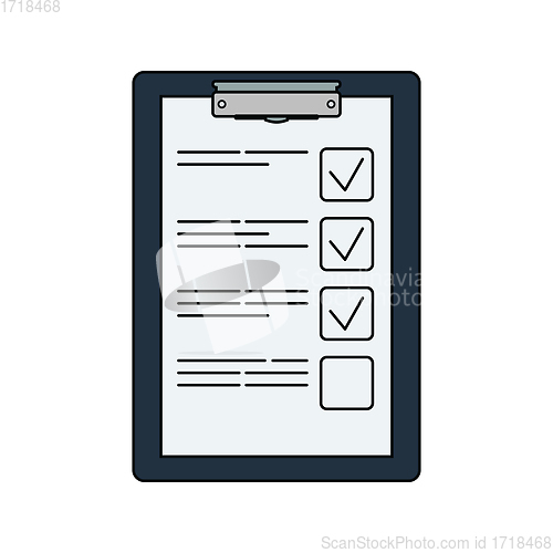 Image of Flat design icon of Training plan tablet