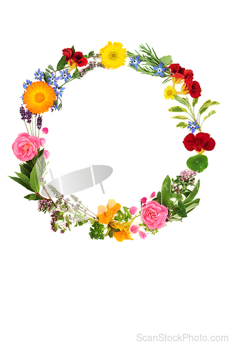 Image of Flower and Herb Wreath for Naturopathic Herbal Plant Medicine