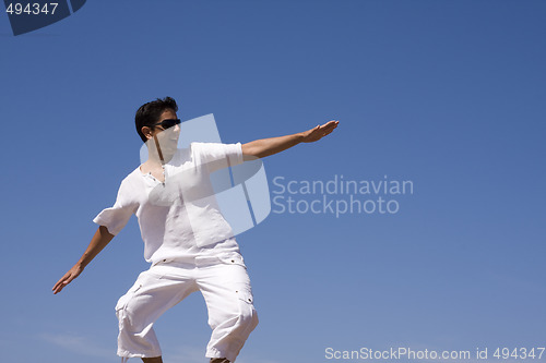 Image of white men surfing