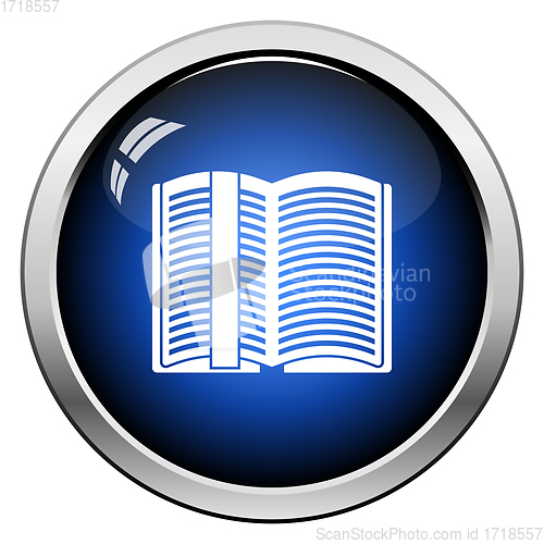 Image of Open Book With Bookmark Icon