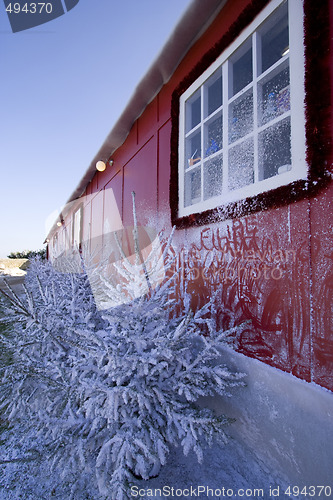 Image of Red winter house