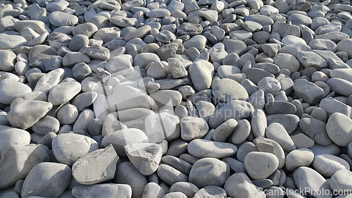 Image of Nature background from gray sea pebbles