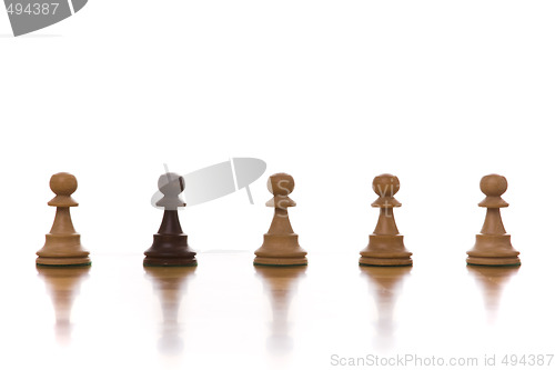 Image of One black pawn