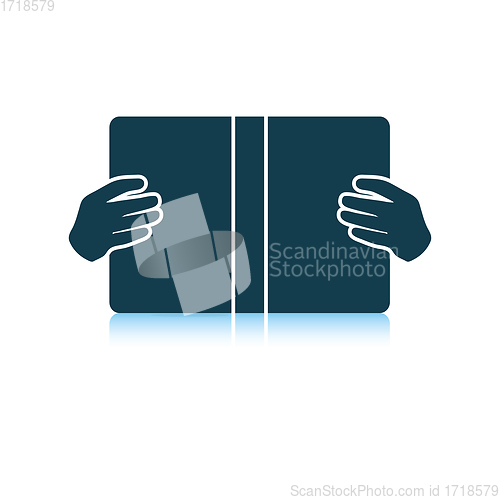 Image of Boy reading book icon