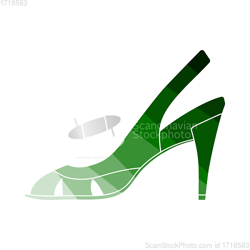 Image of Woman Heeled Sandal Icon