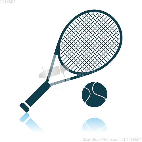 Image of Tennis Rocket And Ball Icon