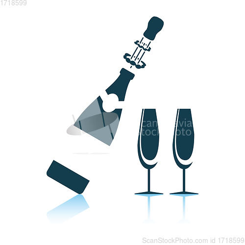 Image of Party champagne and glass icon