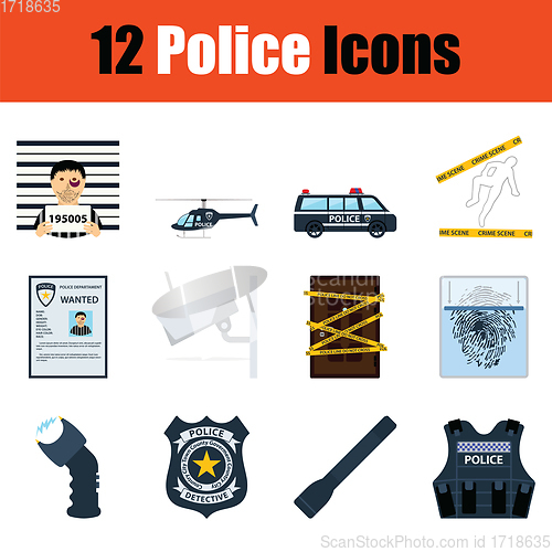 Image of Set of police icons