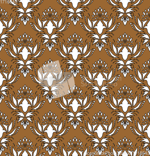 Image of Damask Seamless Outline Pattern