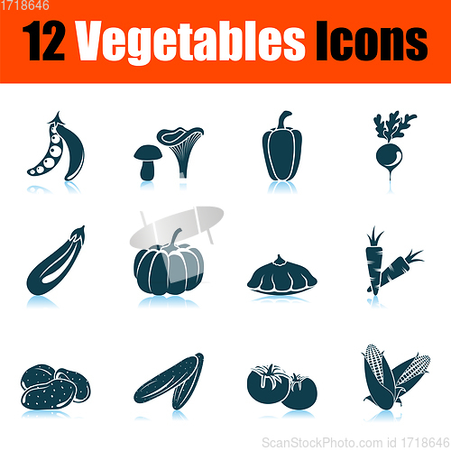 Image of Vegetables Icon Set