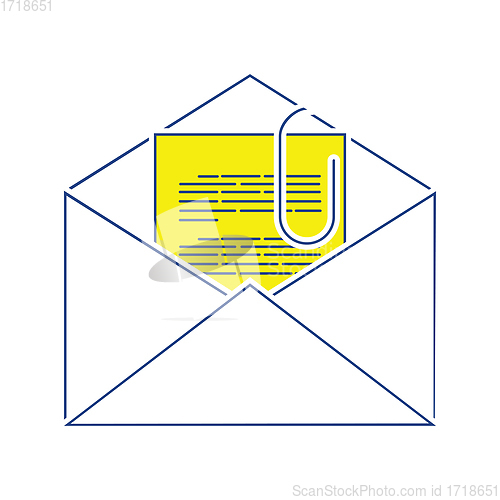 Image of Mail with attachment icon