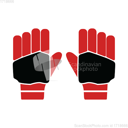 Image of Pair of cricket gloves icon