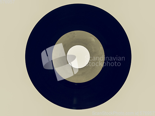 Image of Vintage looking Vinyl record 45 rpm