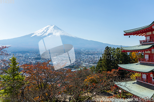 Image of Mount Fuji and Chureito Pagoda