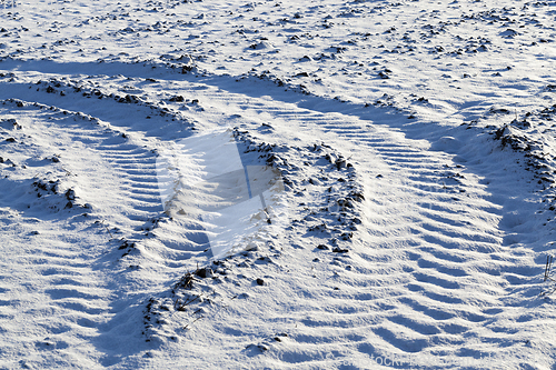 Image of tractor tracks